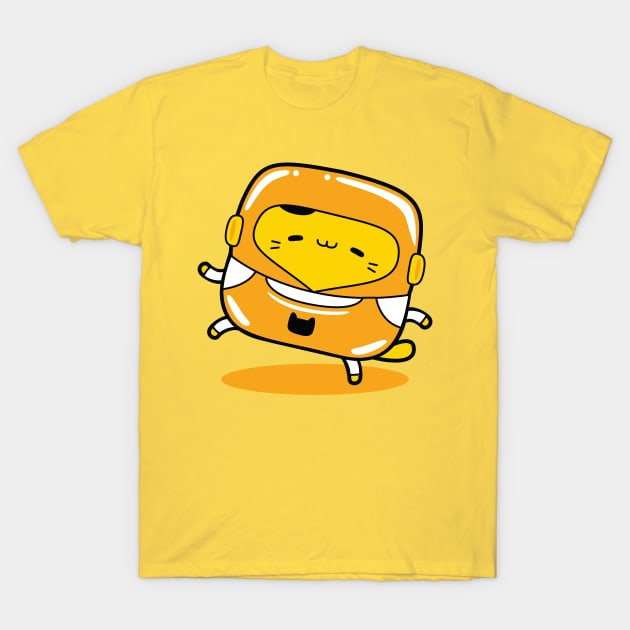 yellow cat kick boxer profession T-Shirt by MEDZ